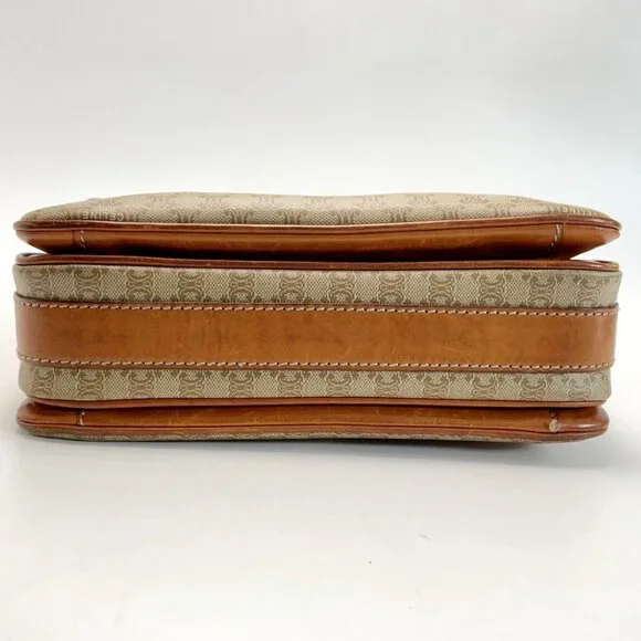 Celine Macadam Pattern Shoulder Bag Pochette Crossbody Gold Hardware - Picture 2 of 8